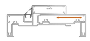 Resolute Aluminium Adjustable Single Frame - 3 Sided